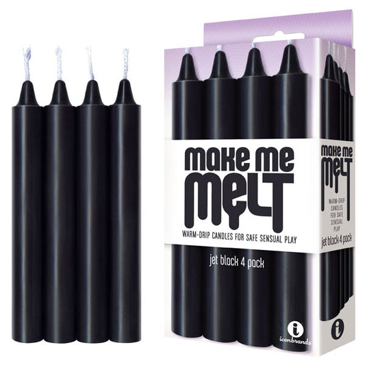 Make Me Melt Drip Candles -  - Jet  Drip Candles - 4 Pack