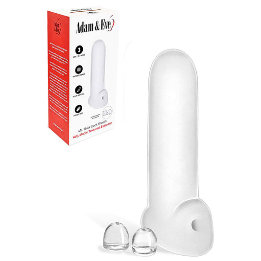 Adam & Eve MR THICK COCK SHEATH -  Penis Extension Sleeve with Adjustable Length Spacers