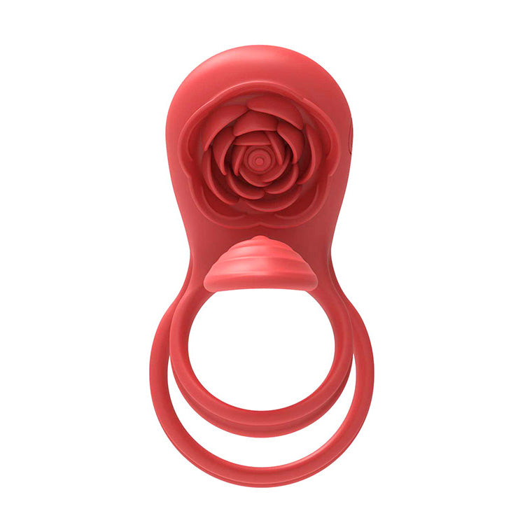 Adam & Eve VIBRATING ROSE GIRTH ENHANCER -  USB Rechargeable Vibrating Cock & Ball Rings