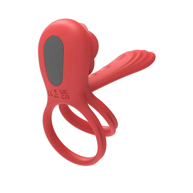 Adam & Eve VIBRATING ROSE GIRTH ENHANCER -  USB Rechargeable Vibrating Cock & Ball Rings