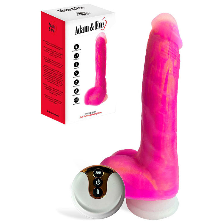 Adam & Eve THE SQUIGGLER -  22.8 cm USB Rechargeable Thrusting Vibrating & Gyrating Dildo with Wireless Remote