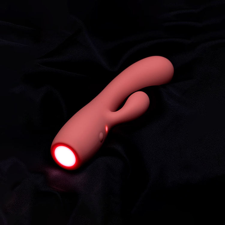 Adam & Eve GROOVY GLOW-UPS Curvie -  17.8 cm USB Rechargeable Rabbit Vibrator