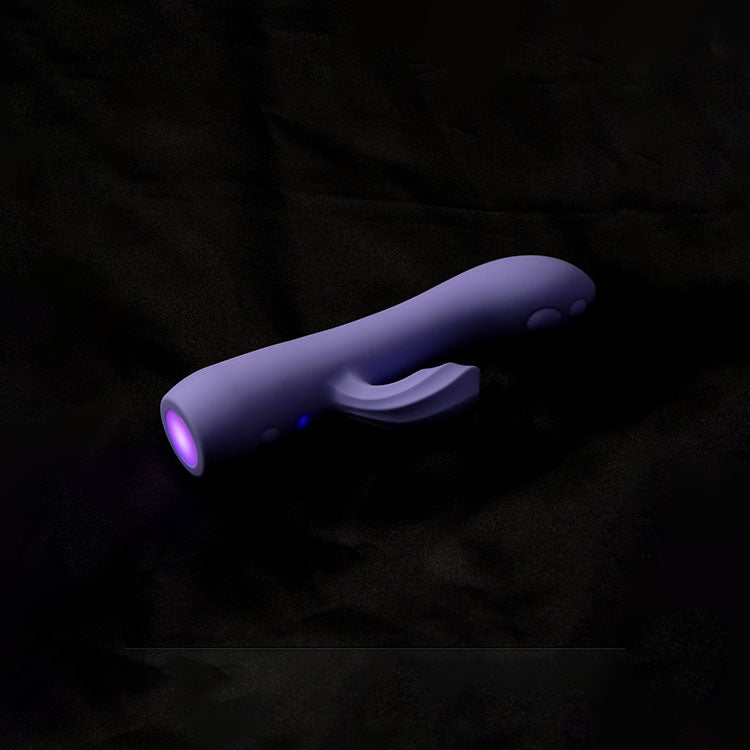 Adam & Eve GROOVY GLOW-UPS Wavie -  16.5 cm USB Rechargeable Rabbit Vibrator