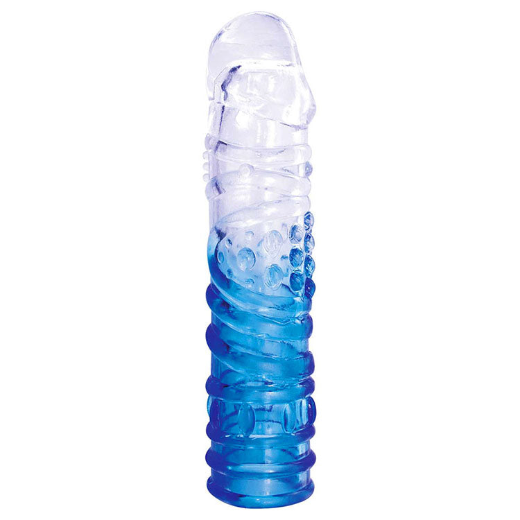 Adam & Eve SAPPHIRE Sleeve Set -  Clear Penis Sleeve Set - Set of 4