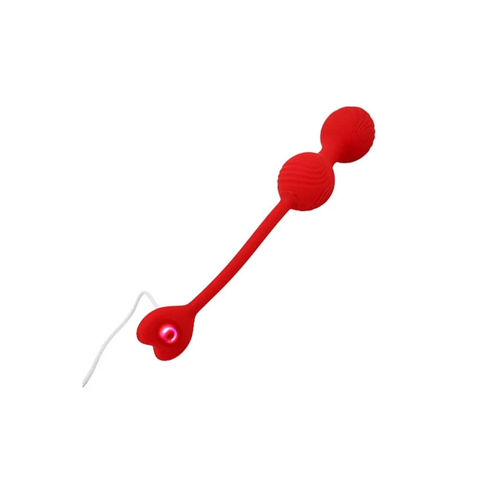 Adam & Eve SWEETHEART Kegel Trainer -  USB Rechargeable Vibrating Kegel Balls with Remote