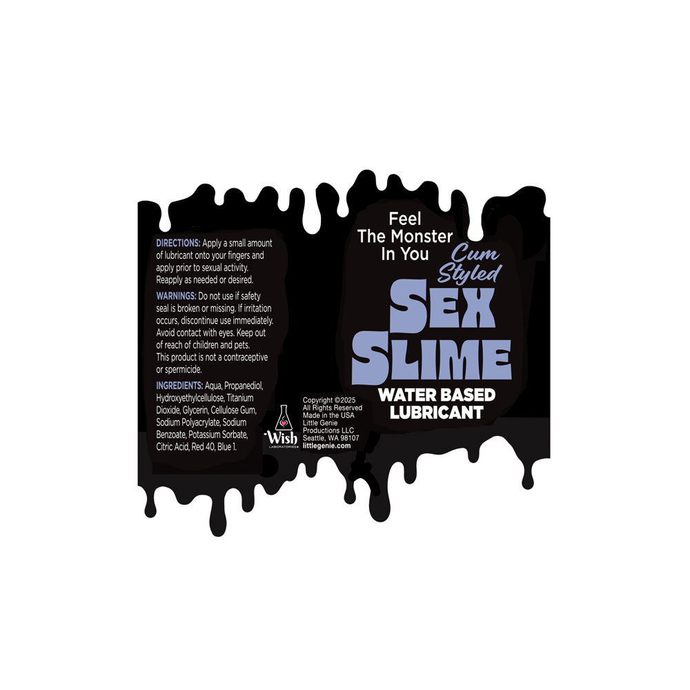 Sex Slime Cum Style Creature Lube -  120 ml -  Cum Style Water Based Lubricant - 120 ml Bottle
