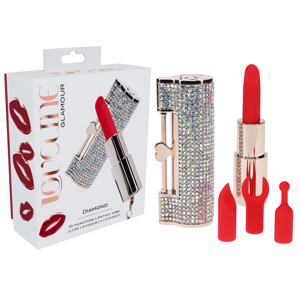 LOVELINE Diamond -  -  8.3 cm USB Rechargeable Lipstick Vibrator
