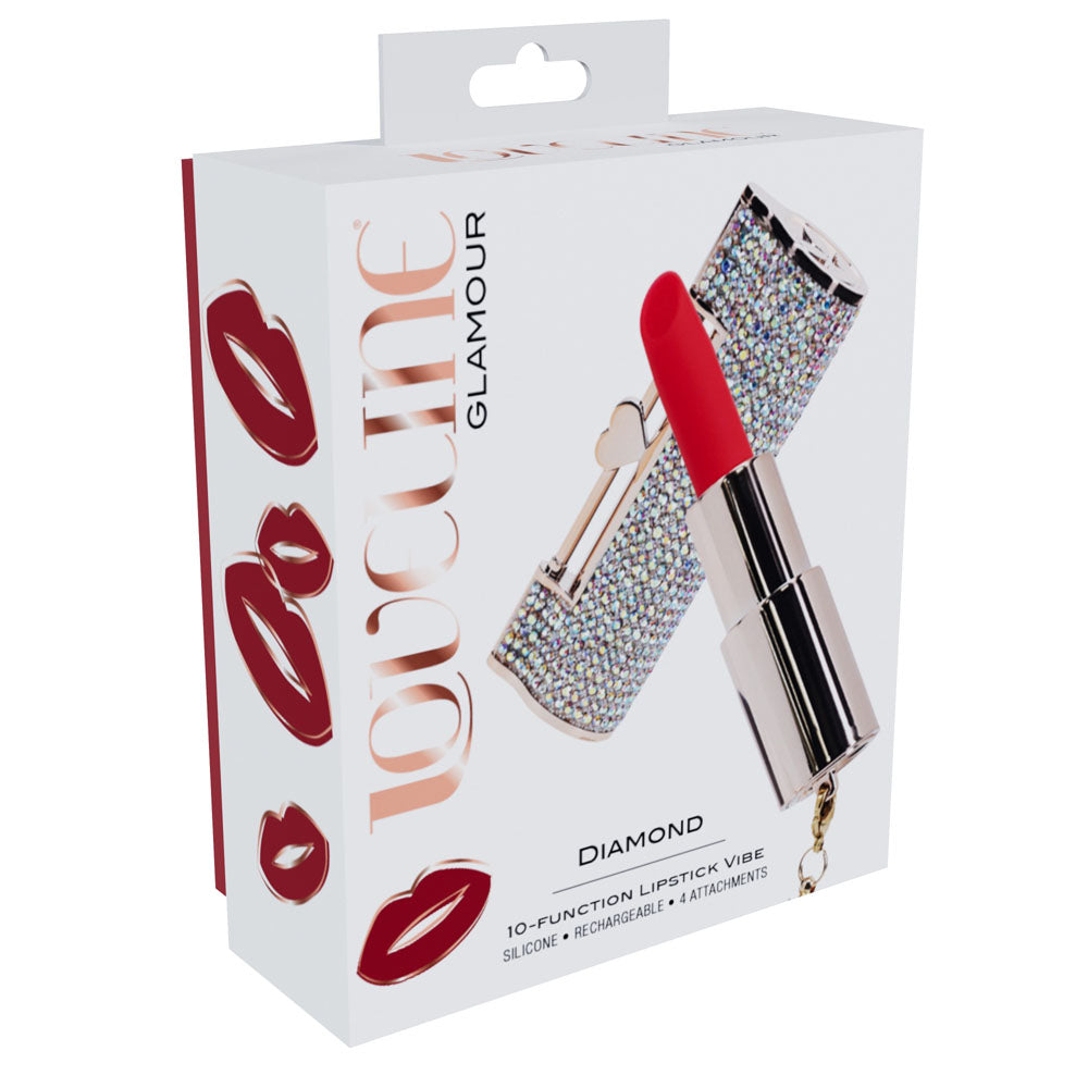 LOVELINE Diamond -  -  8.3 cm USB Rechargeable Lipstick Vibrator