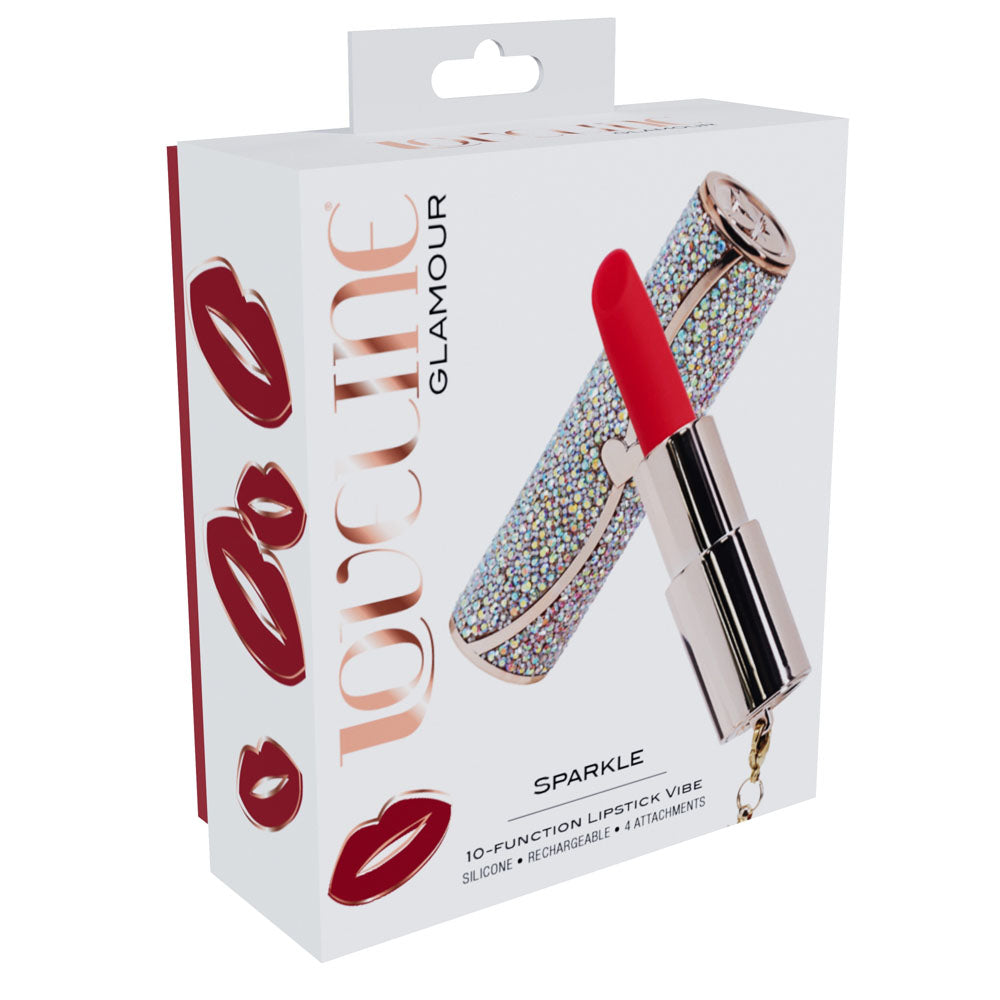 LOVELINE Sparkle -  8.3 cm USB Rechargeable Lipstick Vibrator