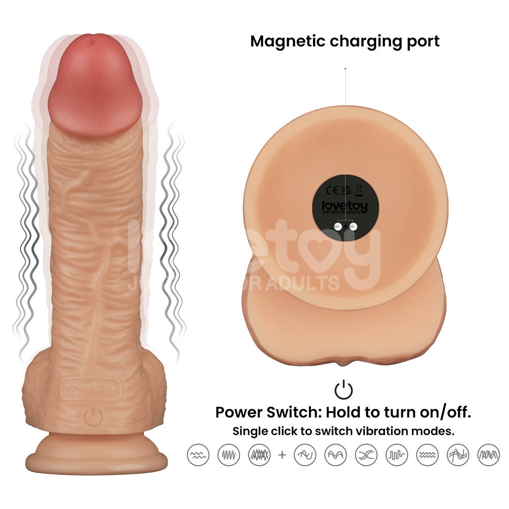 8.5 Inch Power Basics -  21.6 cm USB Rechargeable Vibrating Dong