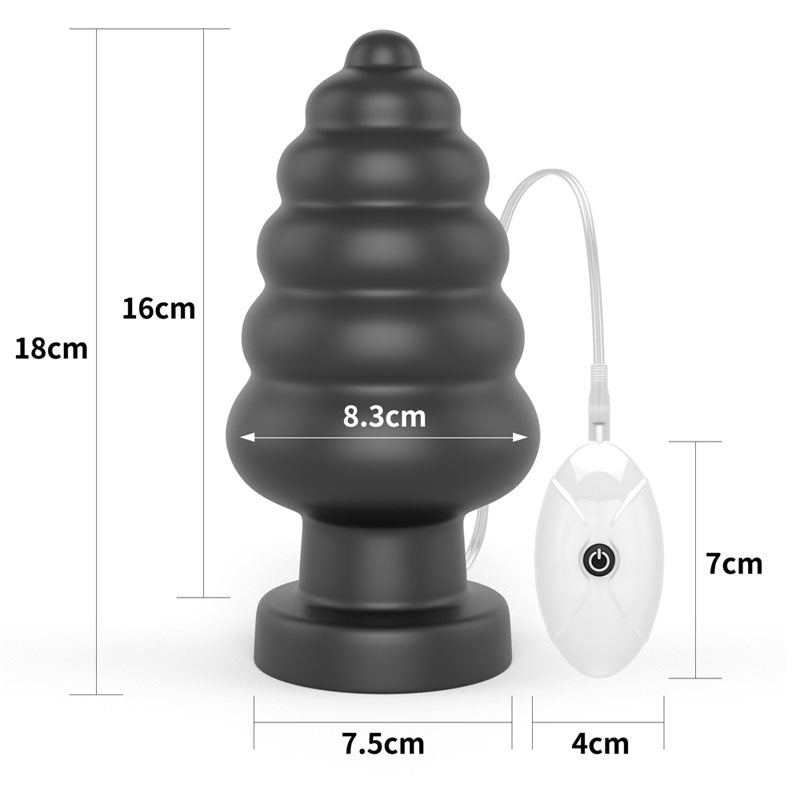 King Sized 7'' Vibrating Anal Cracker -  17.8 cm XL Vibrating Butt Plug