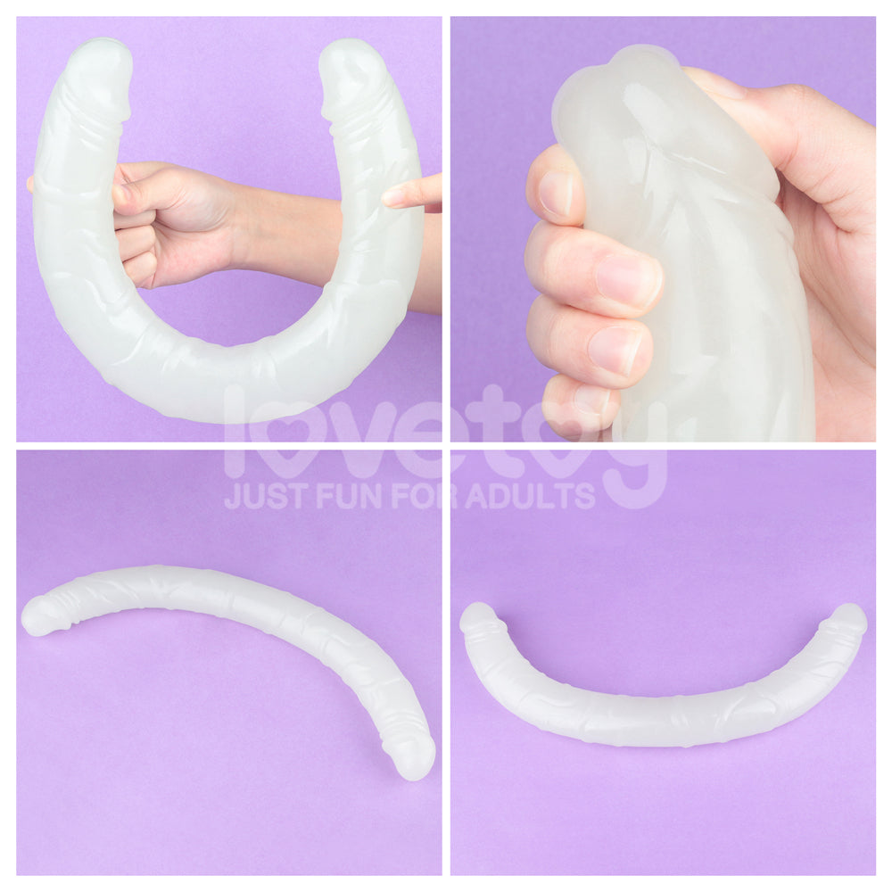 Lumino Play 18.5'' Double Dildo - Glow in the Dark  47 cm Double Dong