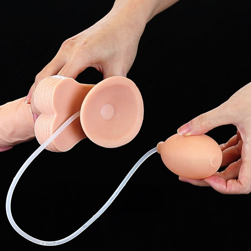 Cumming Softee Soft Ejaculation Cock 9'' with Balls -  22.9 cm Squirting Dong