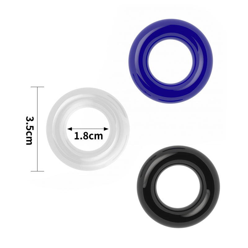 Power Plus Triple Donut Ring Set -  Cock Rings - Set of 3