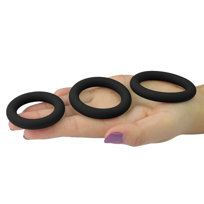 Power Plus Soft Silicone Snug Ring -  Cock Rings - Set of 3 Sizes