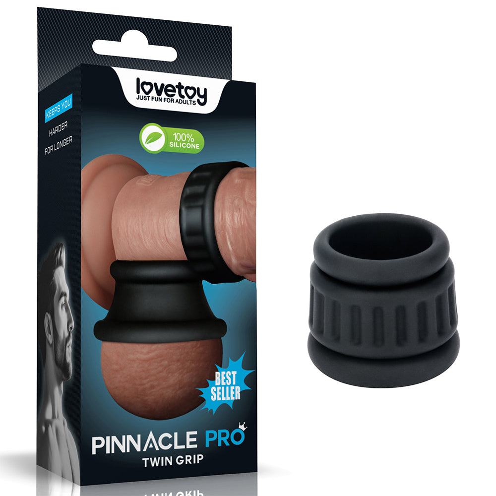 Pinnacle Pro Twin Grip Enhancer -  Cock & Balls Ring