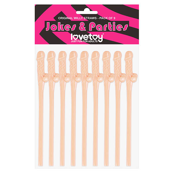 Jokes & Parties Original Willy Straws -  Dicky Straws - Set of 9