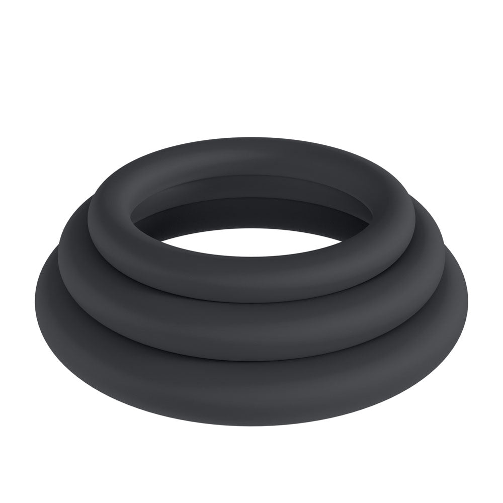 LEVELZ Classic Silicone Cock Ring Set - XS/S/M -  Cock Rings - Set of 3 Sizes