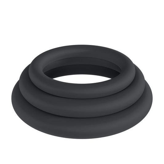 LEVELZ Classic Silicone Cock Ring Set - XS/S/M -  Cock Rings - Set of 3 Sizes