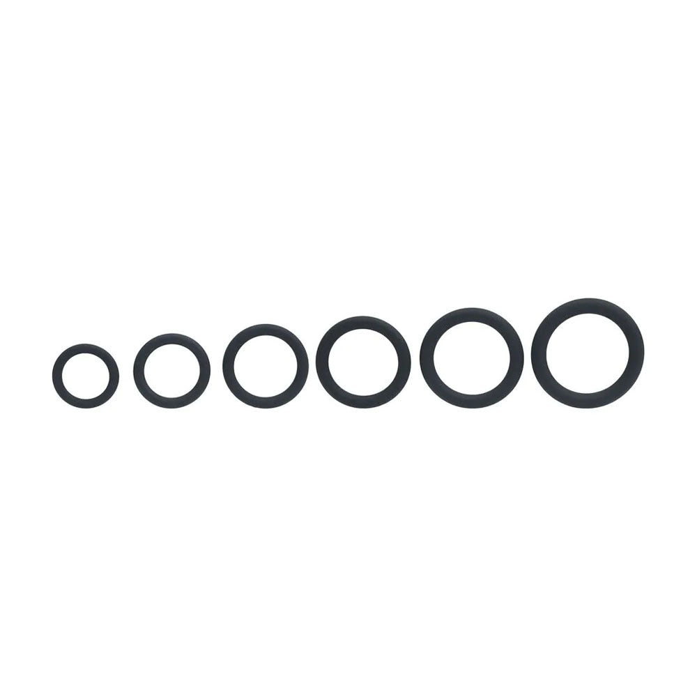 LEVELZ Classic Silicone Cock Ring Set of 6 -  Cock Rings - Set of 6 Sizes