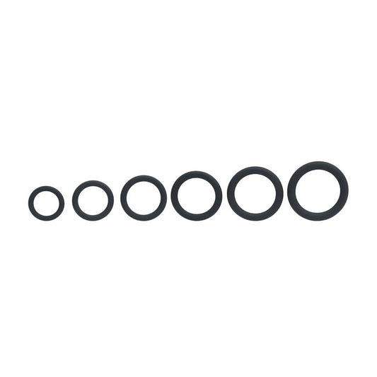 LEVELZ Classic Silicone Cock Ring Set of 6 -  Cock Rings - Set of 6 Sizes