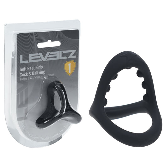 LEVELZ Soft Bead Grip Silicone Cock Ring -  -  Cock & Balls Rings