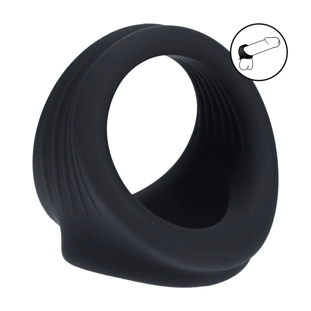 LEVELZ Silicone Cock & Ball Harness -  -  Cock & Ball Ring