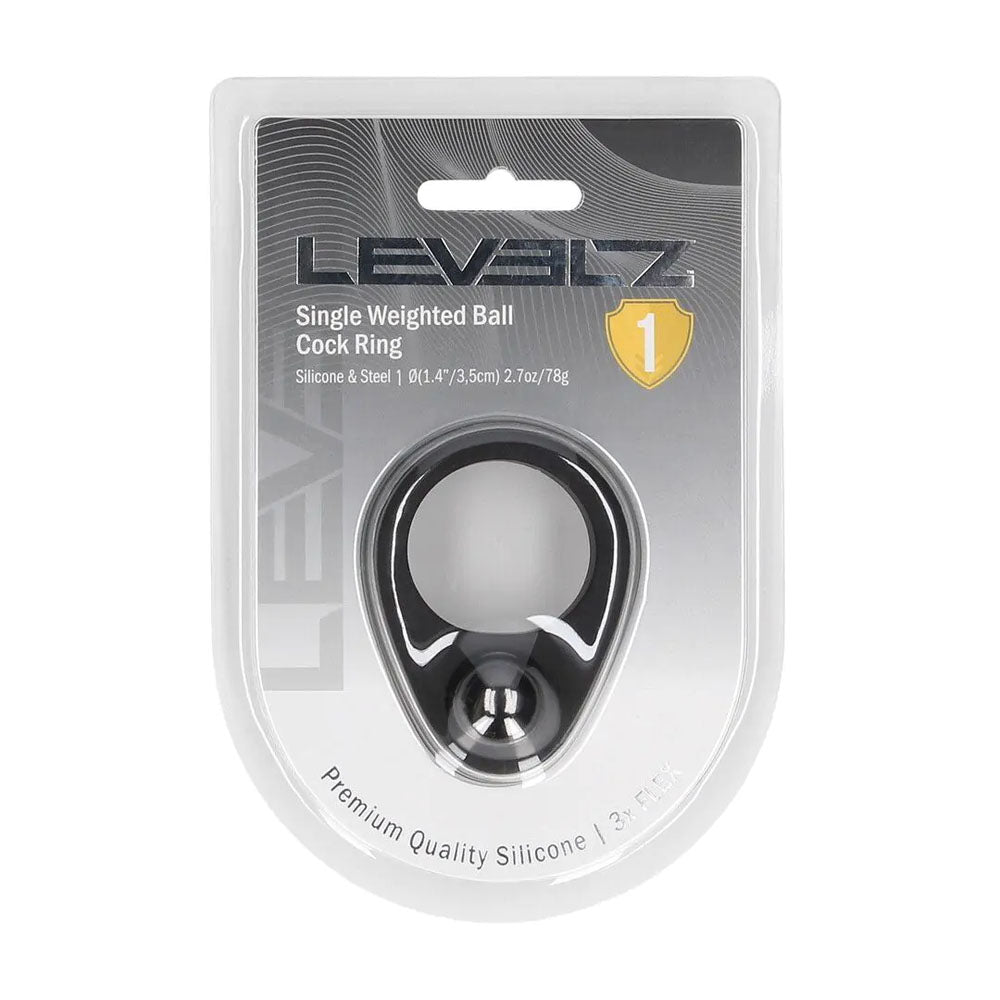 LEVELZ Single Weighted Ball Cock Ring -  -  Weighted Cock Ring