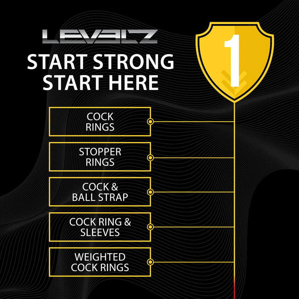 LEVELZ Wide Adjustable Silicone Lasso Cock Ring -  Adjustable Cock Ring