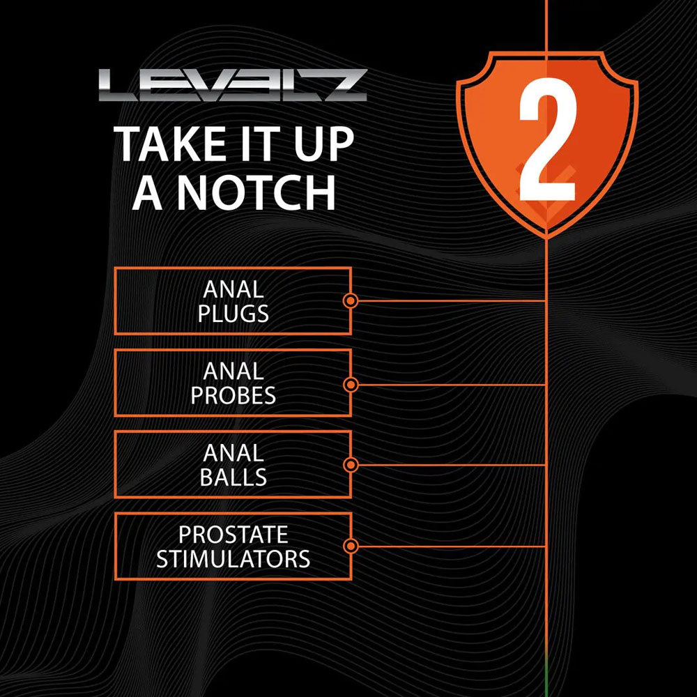LEVELZ Silicone Anal Plug with Loop - Large -  Large Butt Plug
