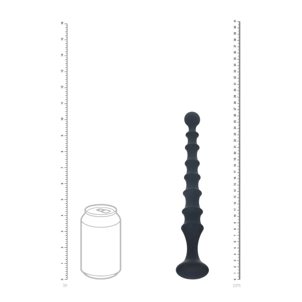 LEVELZ Ribbed Silicone Flared Anal Probe -  26.7 cm Anal Beads
