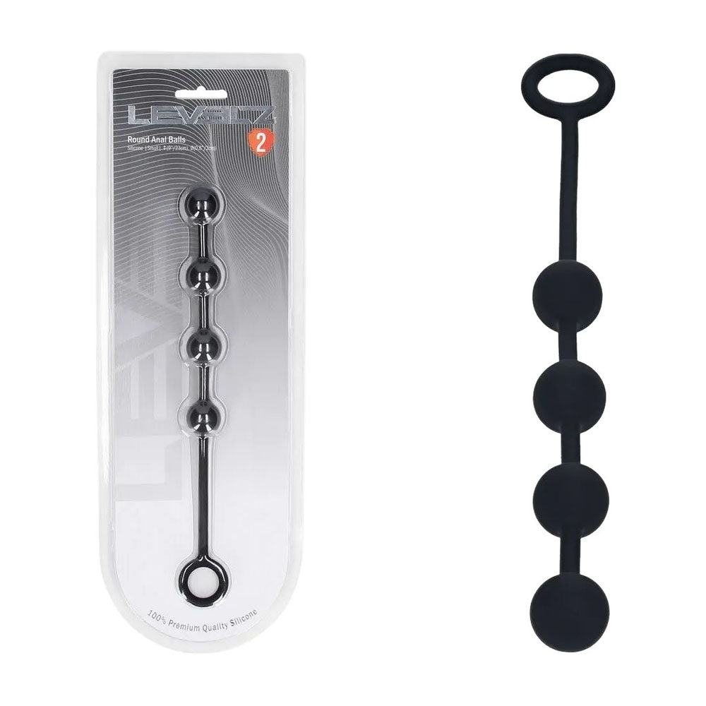 LEVELZ Round Silicone Anal Balls - S - 20mm -  23 cm Small Anal Balls