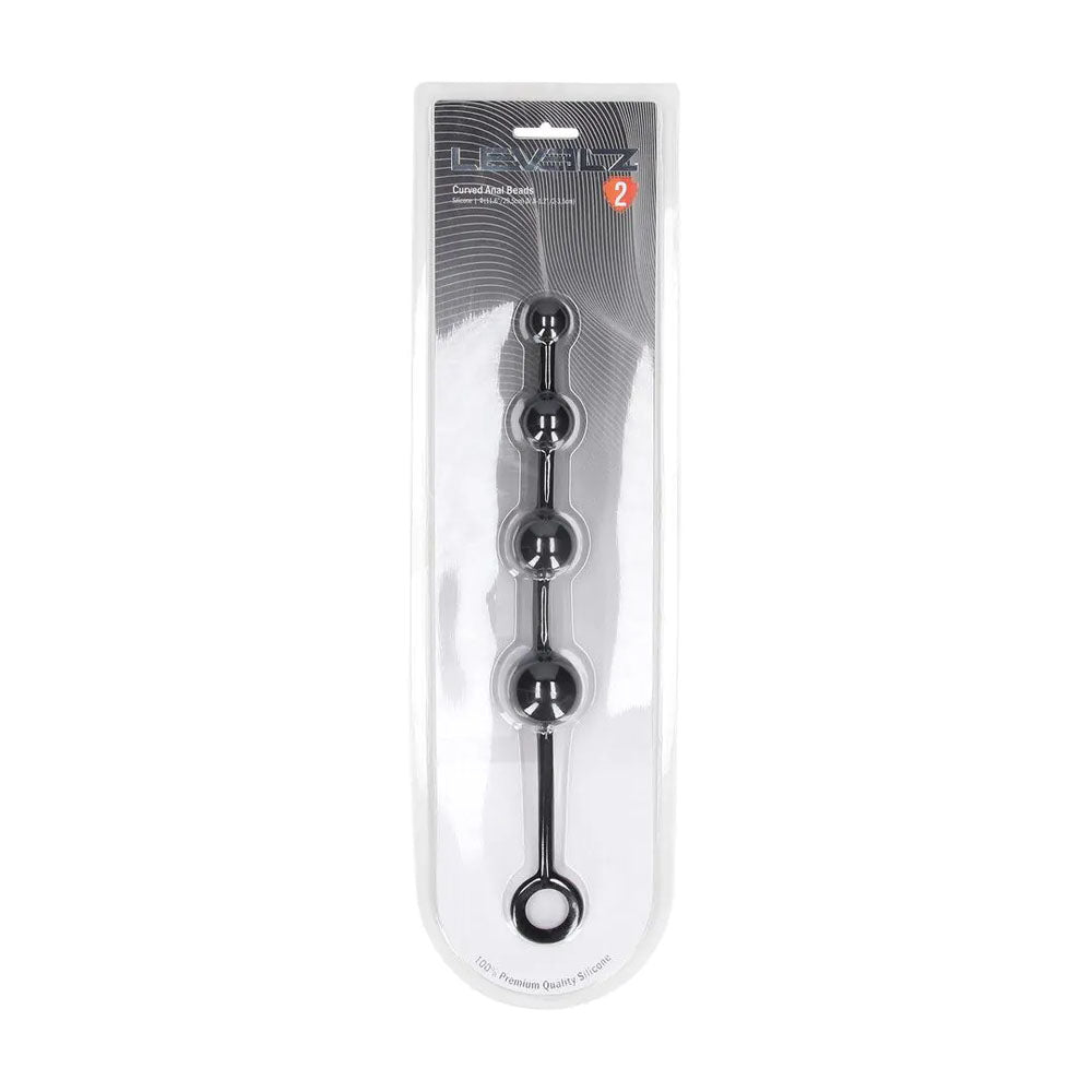 LEVELZ Curved Silicone Anal Beads -  -  29.5 cm Anal Beads