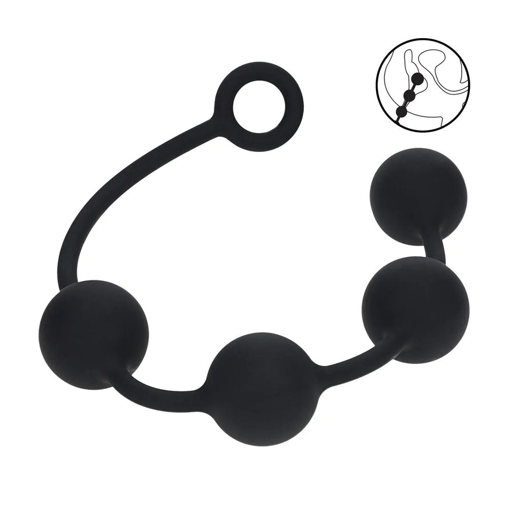 LEVELZ Round Anal Balls - XL - 50mm -  46.5 cm XL Anal Beads