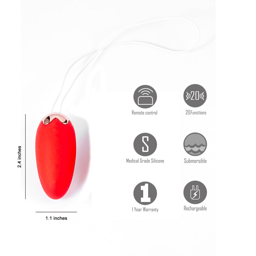Maia SHORTCAKE -  USB Rechargeable Vibrating Egg with Wireless Remote