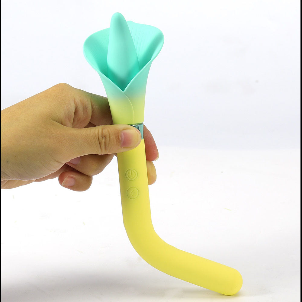 Maia VALA -  - /Green 22.2 cm USB Rechargeable Flower Vibrator