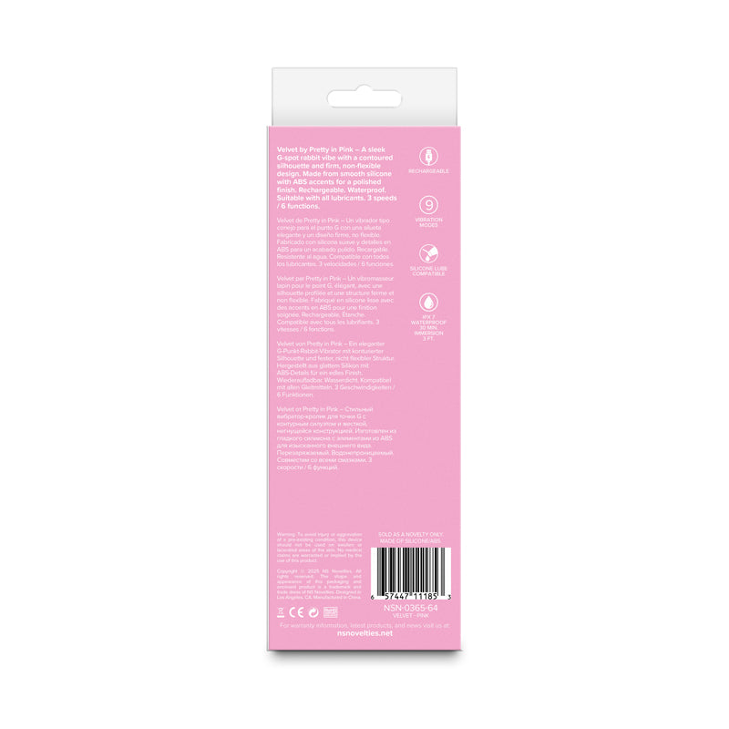 Pretty in  Velvet -  -  18.7 cm USB Rechargeable Rabbit Vibrator