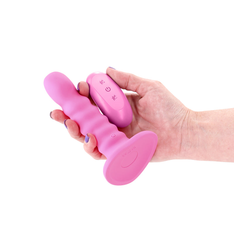 Colours Ribbed - 5'' Vibrating Dildo -  -  14.5 cm USB Rechargeable Vibrating Dildo with Wireless Remote
