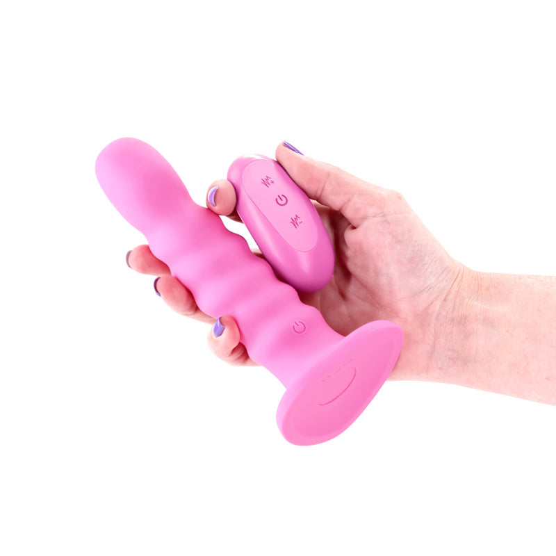 Colours Ribbed - 6'' Vibrating Dildo -  -  16.5 cm USB Rechargeable Vibrating Dildo with Wireless Remote