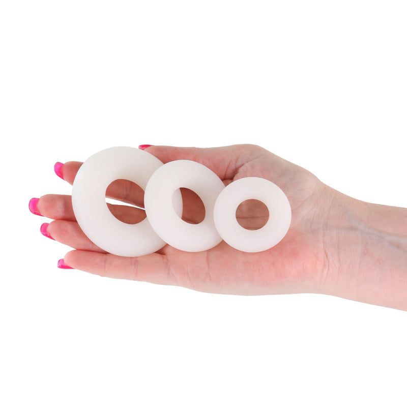 Firefly - 3pc Bubble Rings -  - Glow in Dark Cock Rings - Set of 3 Sizes