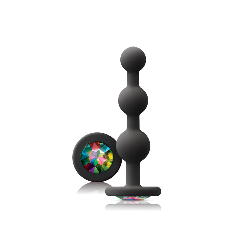 Glams Ripple - Rainbow Gem -  -  11.4 cm Butt Plug with Rainbow Gem Base
