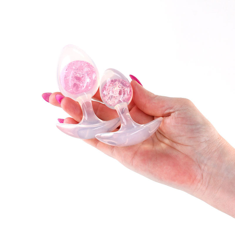 Glams Cosmic 2pc Kit -  - Clear/ Butt Plugs - Set of 2 Sizes