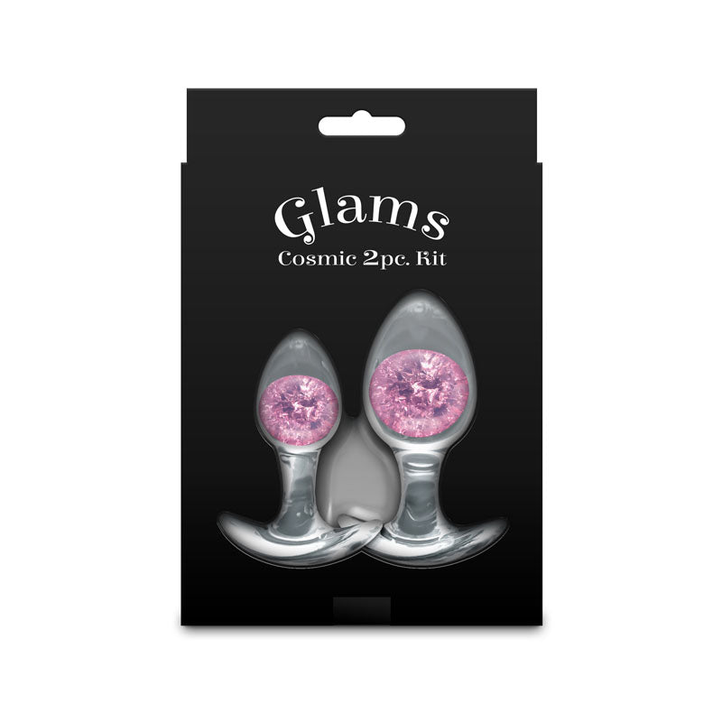 Glams Cosmic 2pc Kit -  - Clear/ Butt Plugs - Set of 2 Sizes