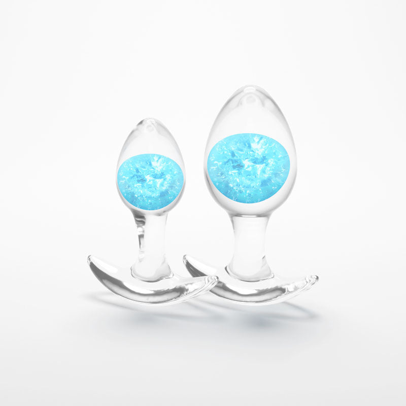 Glams Cosmic 2pc Kit -  - Clear/ Butt Plugs - Set of 2 Sizes