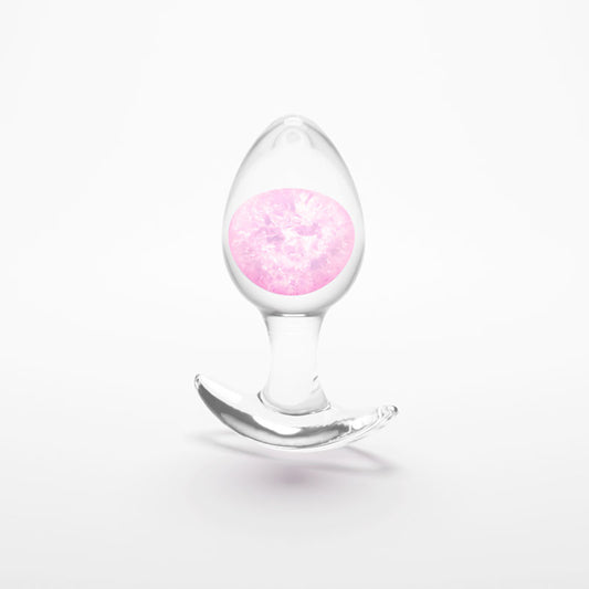 Glams Cosmic - Medium -  - Clear/ 9.5 cm Small Butt Plug