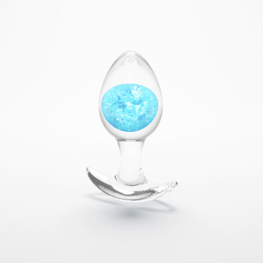 Glams Cosmic - Medium -  - Clear/ 9.5 cm Small Butt Plug