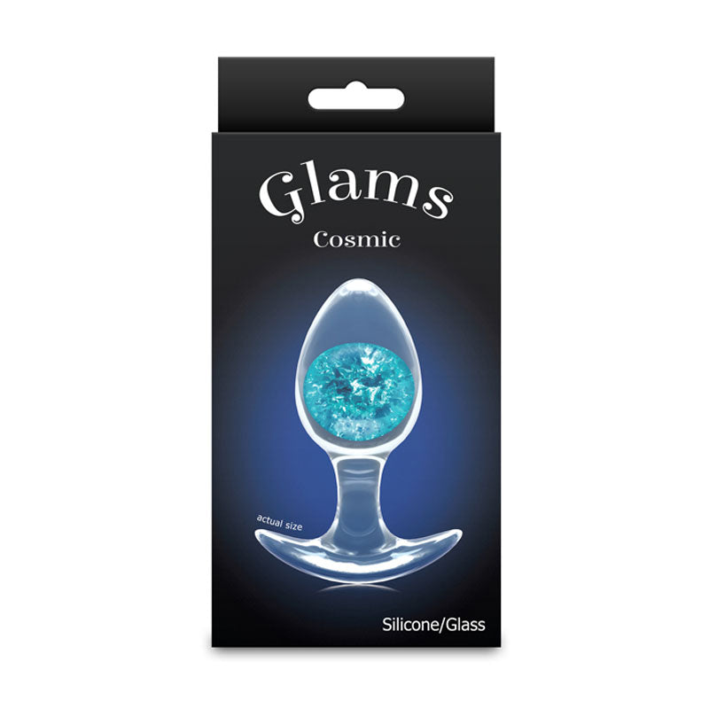 Glams Cosmic - Medium -  - Clear/ 9.5 cm Small Butt Plug