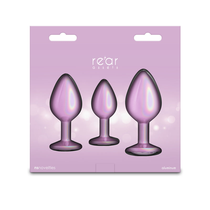 Rear Assets Trainer Kit - Iridescent  - Iridescent  Metallic Butt Plugs - Set of 3 Sizes