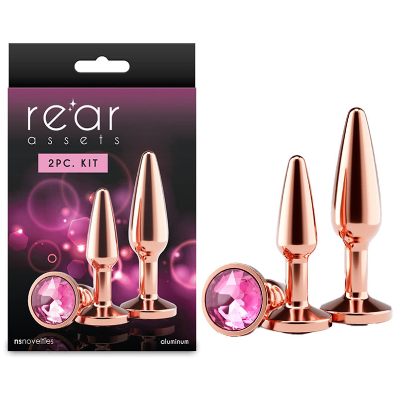 Rear Assets Tapered Trainer Kit -  -  Metal Butt Plugs - Set of 2 Sizes