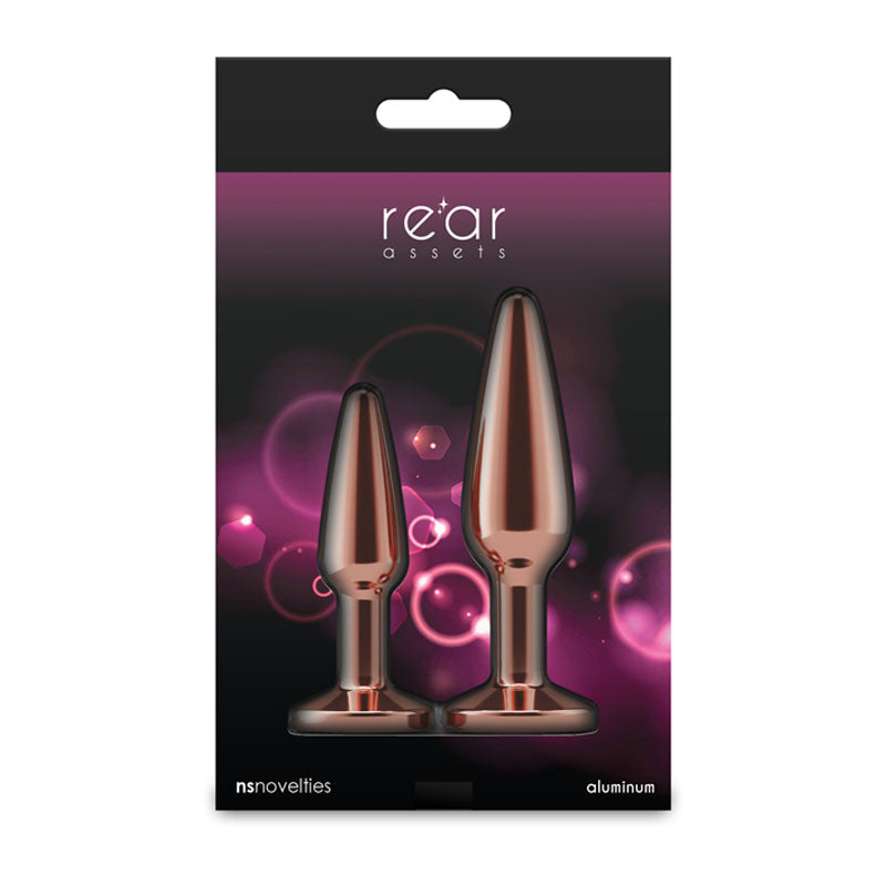 Rear Assets Tapered Trainer Kit -  -  Metal Butt Plugs - Set of 2 Sizes